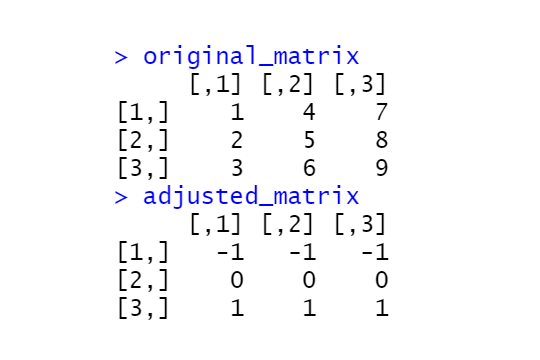 sweep function R output 1