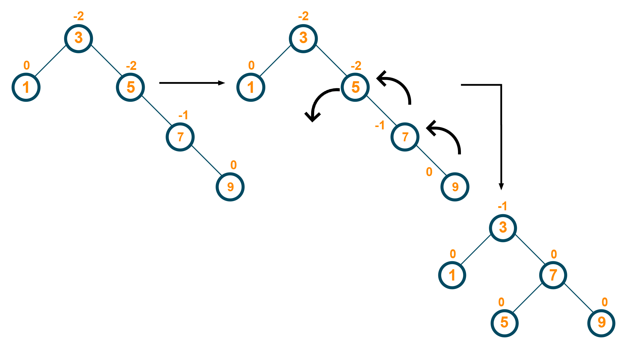 Avl tree after insertion operation