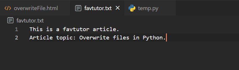 snapshot of file